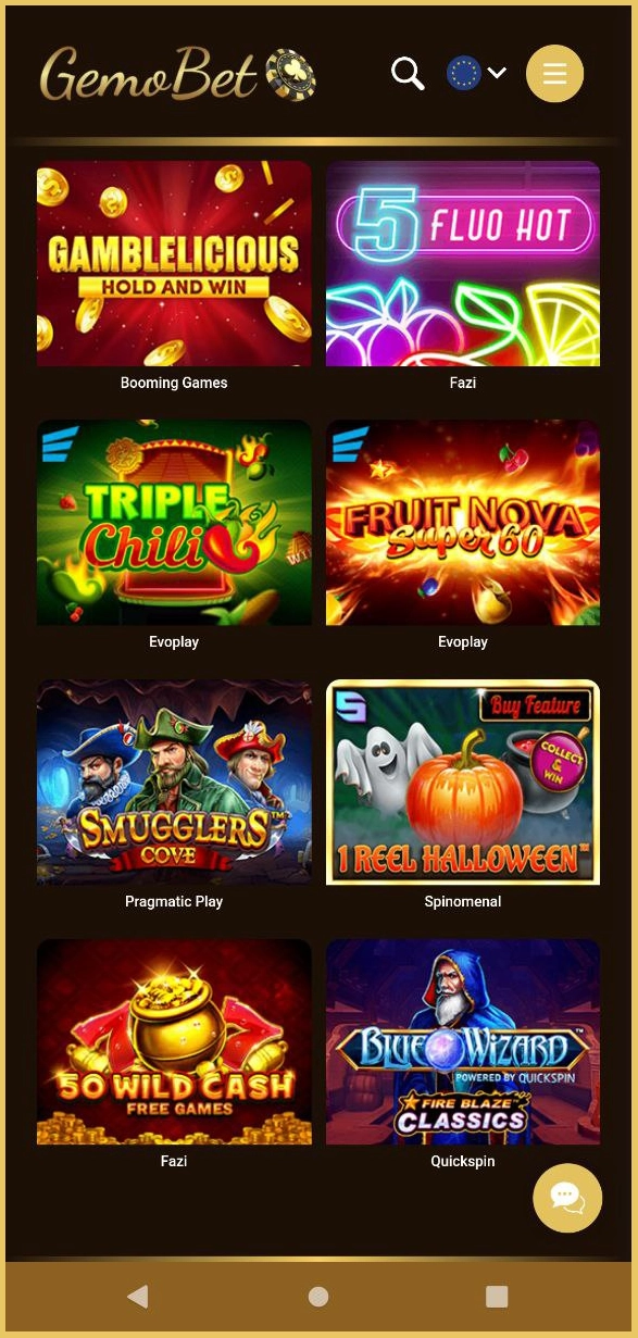Jackpot-Spiele bei Gemobet