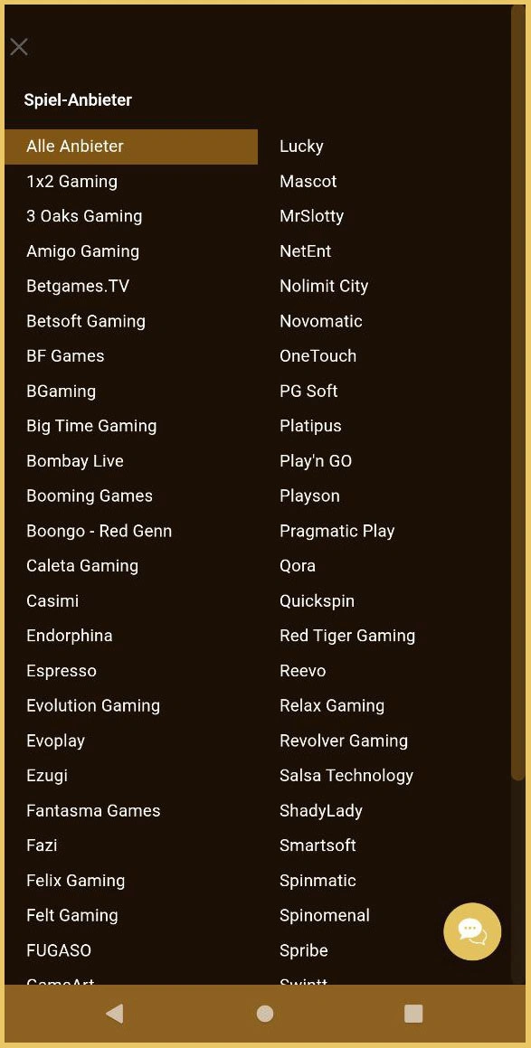 Liste der beliebtesten Spiele Provider bei Gemobet Casino
